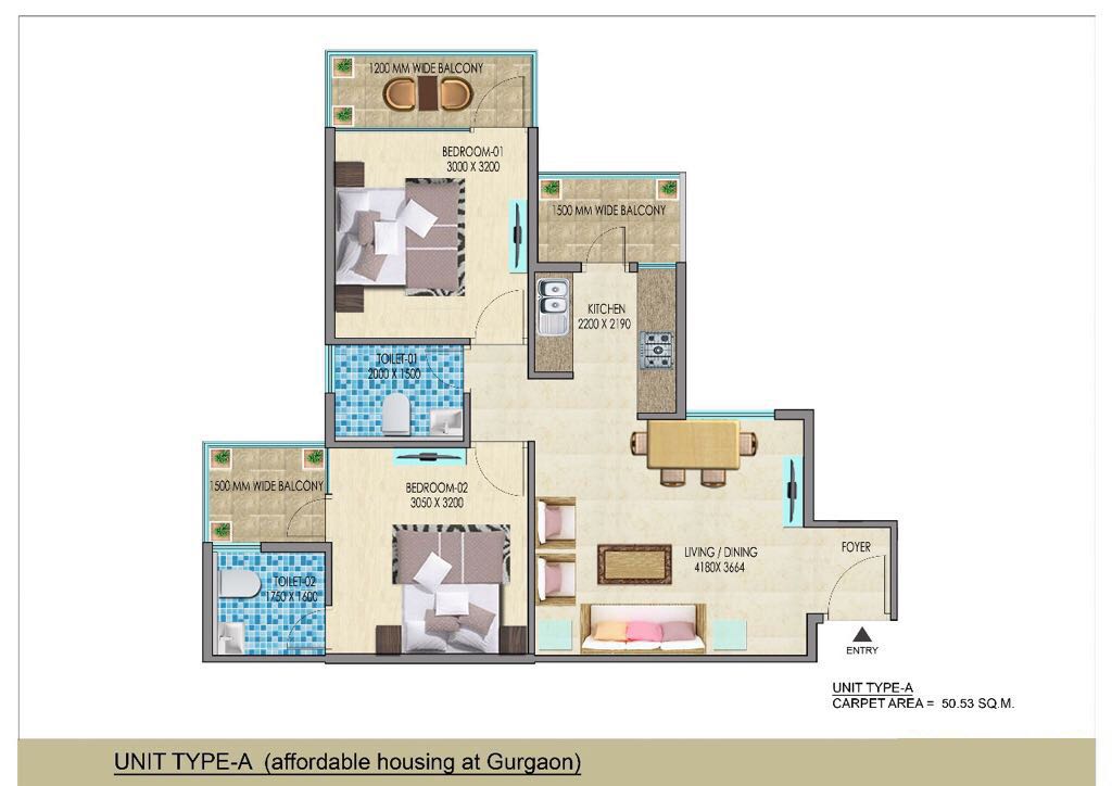 2BHK Type A