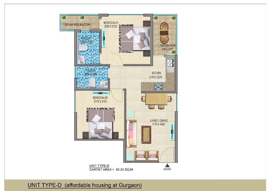 2BHK Type D